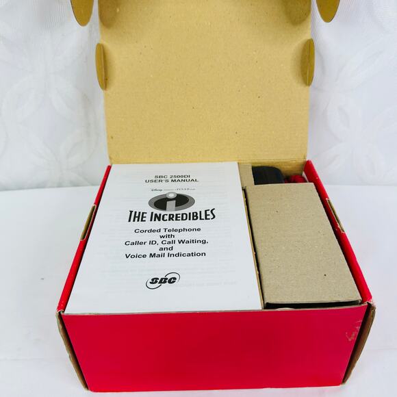 SBC Disney Pixar The Incredibles Collectors Phone Style Telephone Caller ID NIB - Picture 6 of 6